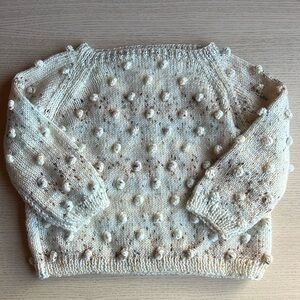 Popcorn style wool blend sweater 3-4T